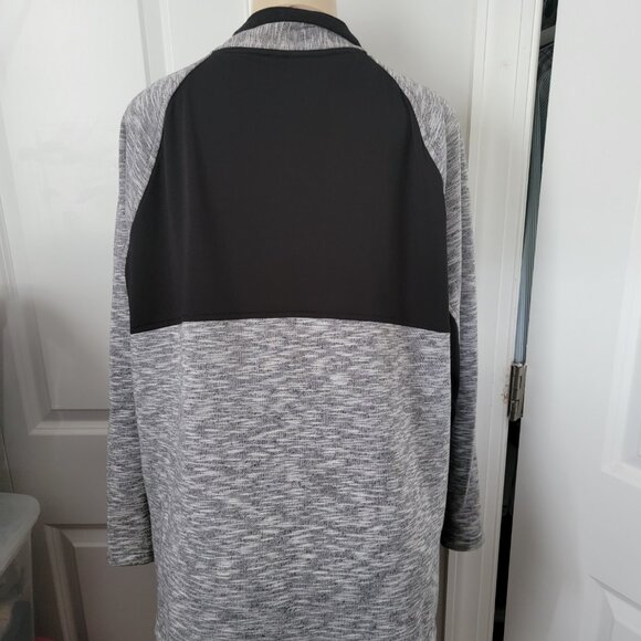 Women's Full-Zip Athletic Jacket Heather Gray & Black - Picture 10 of 14